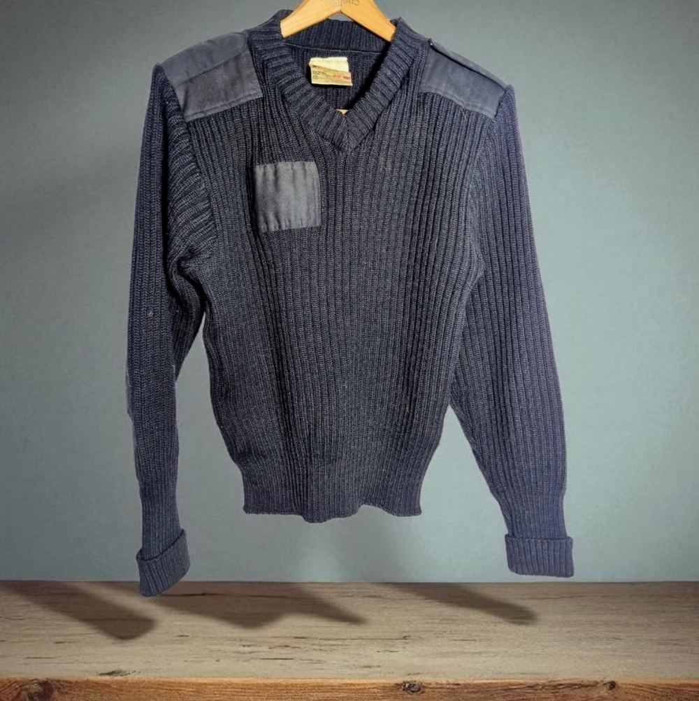 Brigade Quartermasters Sz 40 Woolly Pully Men's Black Sweater